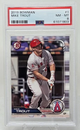 2019 Bowman MIKE TROUT CARD PSA 8 NM-MT
