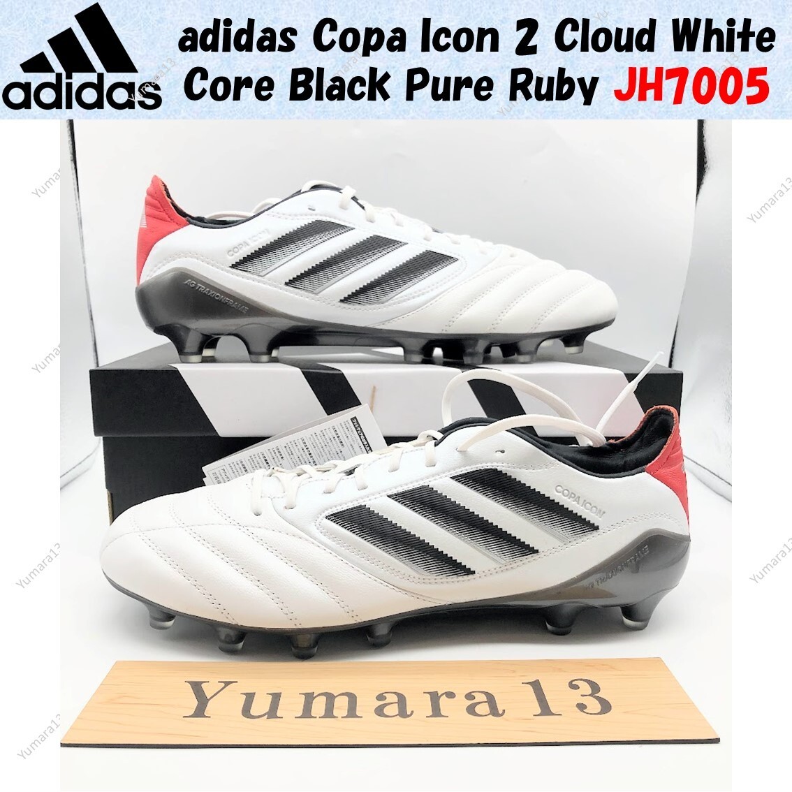adidas Copa Icon 2 FG/AG Cloud White Core Black Pure Ruby adidas Copa Icon 2 FG/AG Cloud White Core Black Pure Ruby