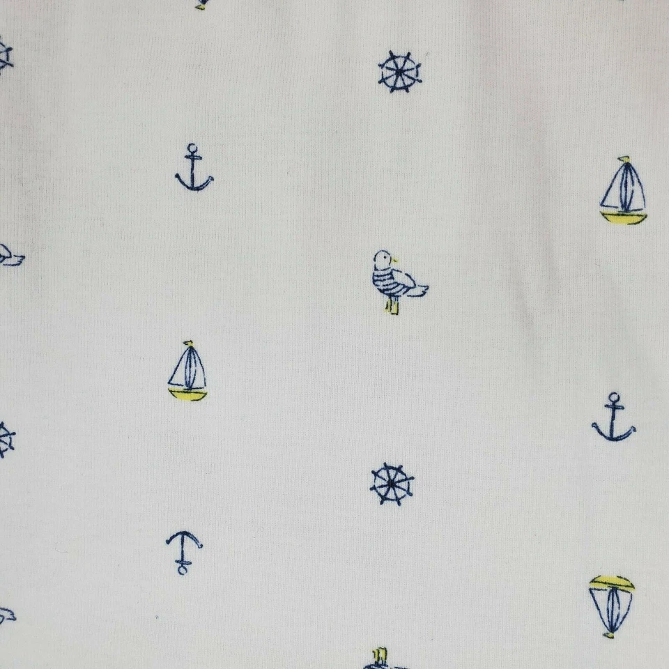 Carters Manta Bebé Náutica Blanco Azul Barcos Anclas Algodón Niño Seguridad B21 Foto 2 de 4