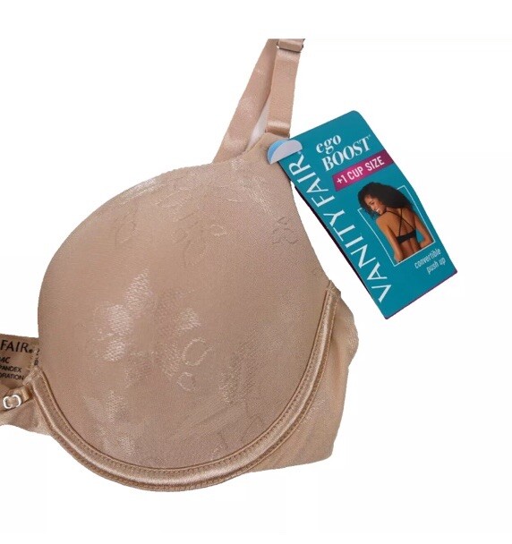 Vanity Fair Women's Ego Boost Push Up Bra 34C NEW Beige Jacquard eBay