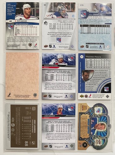 NEW YORK RANGERS ALL DIFFERENT 9 CARD LOT—SHESTERKIN..ZIBANEJAD..LAFRENIERE….. - Picture 2 of 2