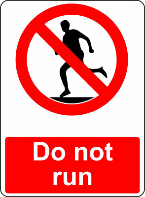 #ad DO NOT RUN OSHA DECAL SAFETY SIGN STICKER 3M USA MADE $398.16