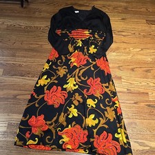 Vintage 1970's Bruneau's Store Jackson Mall MS Mississippi Long Dress!!! Omg!!