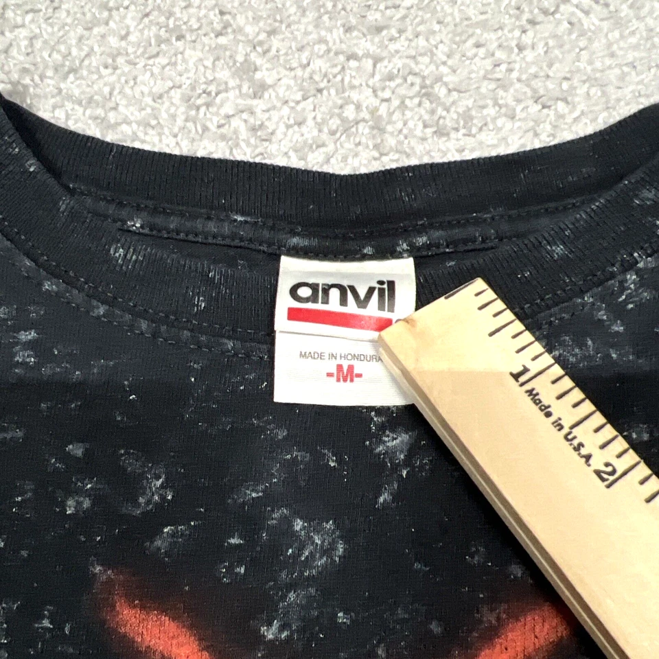 Sudadera Pullover Easy Riders Calavera Llamas Para Hombre Mediana Doble Cara Negra Foto 3 de 4