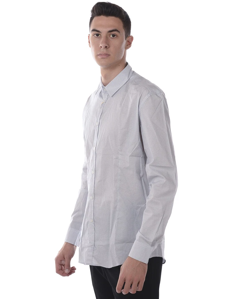 Camicia Daniele Alessandrini Shirt Cotone Uomo Bianco C1657R11493807 202 - Immagine 4 di 4