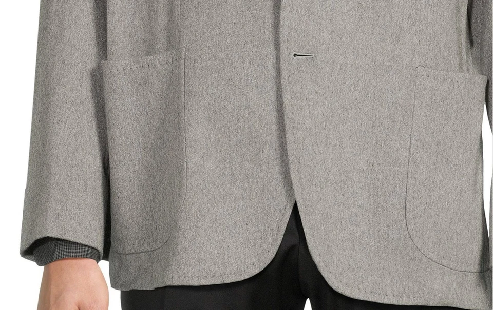 $3,995 NWT Kiton Sartorio Napoli 2-Button Gray 100% Cashmere Sport Coat - Image 3 of 4