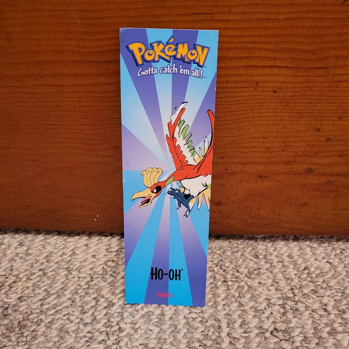 RARE Pokemon Gold Silver HO-HO Bookmark Game Ad PROMO Nintendo