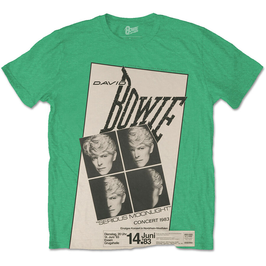 David Bowie - Concert 83 - Irish Green t-shirt | eBay