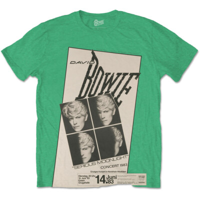 David Bowie - Concert 83 - Irish Green t-shirt | eBay