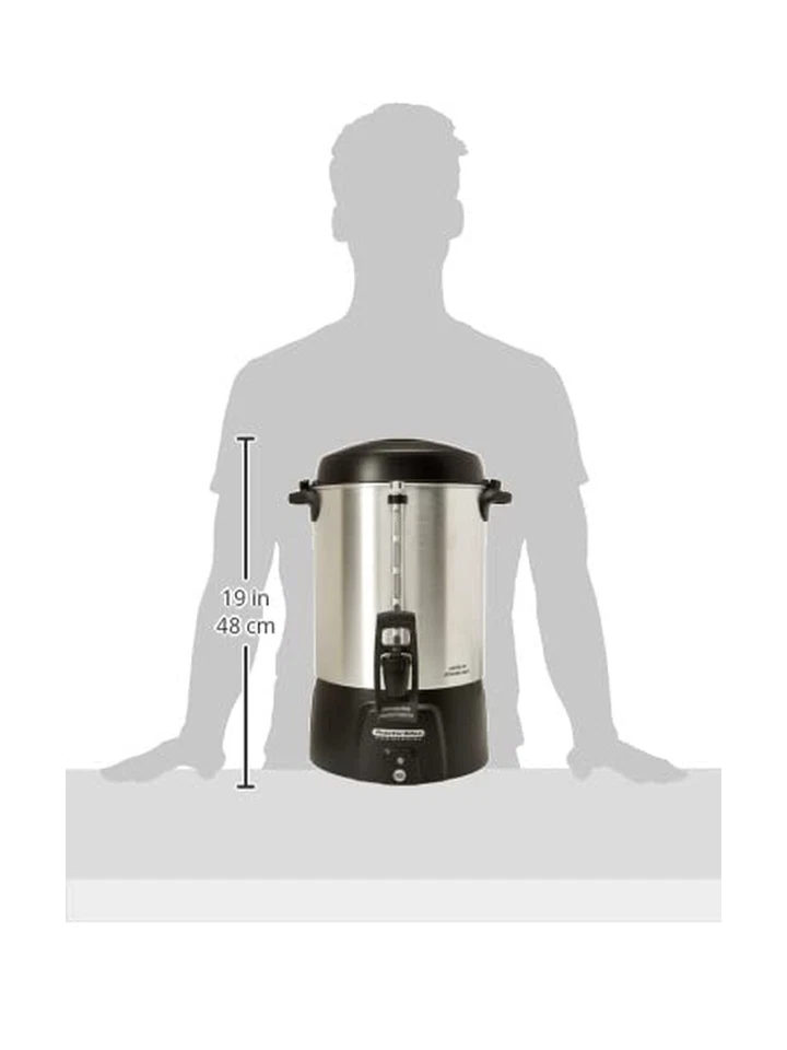 Urna de café de aluminio cepillado Proctor Silex 45060 60 tazas Foto 3 de 3