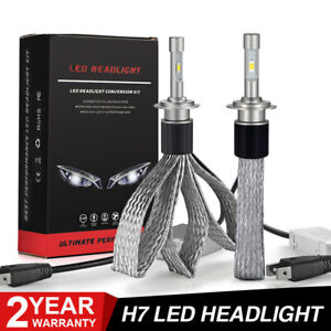 2x Fanless H7 Canbus LED Headlight Kit 12V 6000K Xenon White Bulb Super Bright