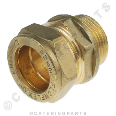 22mm KUPFERKLEMMVERSCHRAUBUNG auf 3/4'' BSP AUSSENGEWINDE ADAPTER ROHRVERSCHRAUBUNG LPG