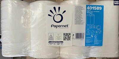 (12 Rolls) Papernet 401589 Special Hand Towel Centrefeed White 2-Ply (VAT Incl)
