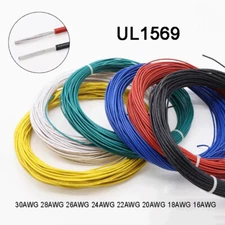 UL1569 28AWG Flexible Stranded PVC Electronic Wire Cable 300V Tinned Copper Wire