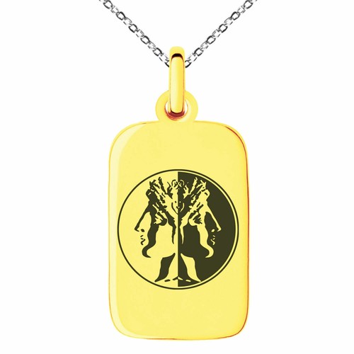 Collar o Llavero Dije Símbolo Griego Dios de los Principios de Acero Inoxidable Jano - Imagen 15 de 17