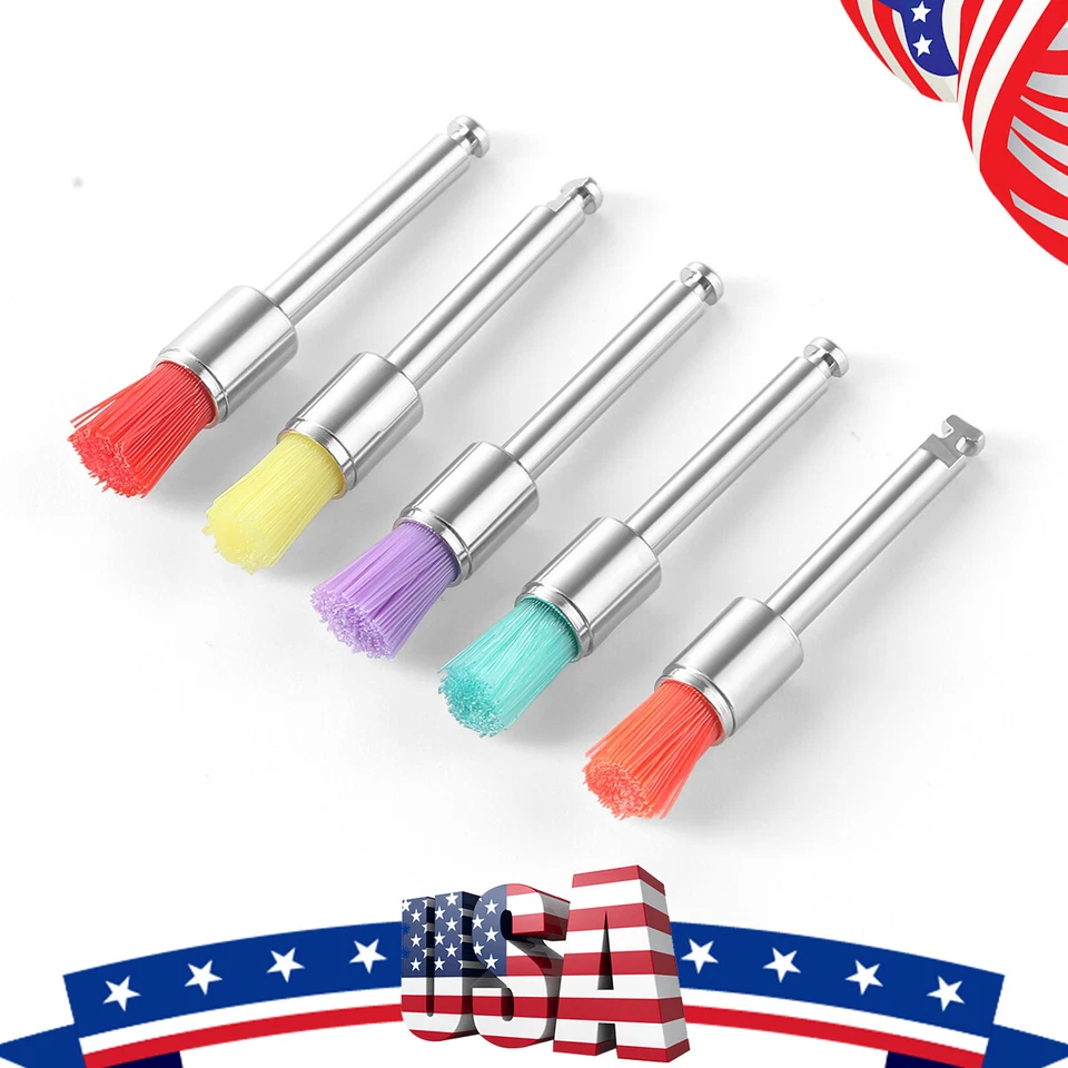 100 peças/caixa escovas de profilaxia de polimento plano fechamento materiais de náilon dental - Imagem 4 de 4