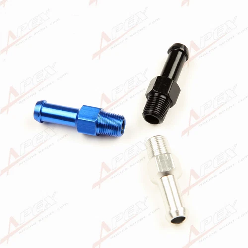 1/8" inch NPT to 8mm Barbed Aluminum Straight Fuel Regulator Fitting Adapter