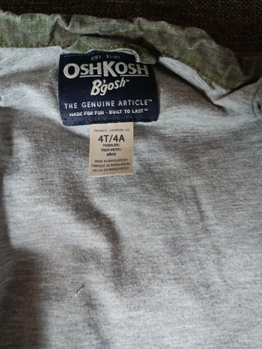 jacket Size 4 Osh Gosh Boy Full Zip Camouflage Tactical Military Style preschool - Picture 7 of 7