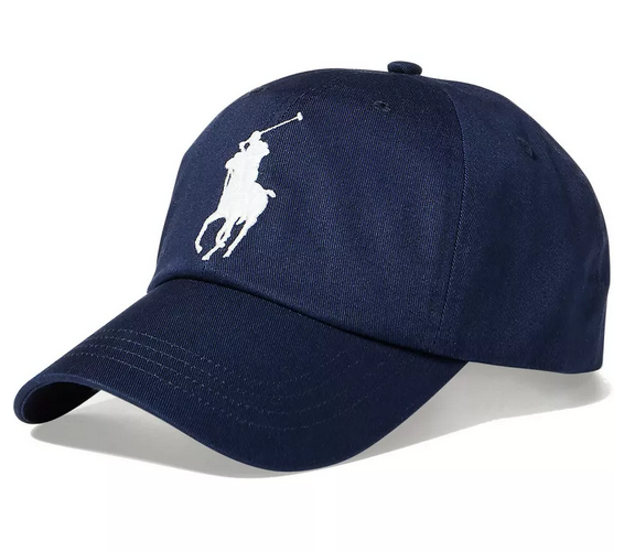 NUOVA POLO Ralph Lauren Uomo BIG PONY Cappello Regolabile Sport Cappello Navy Bianco