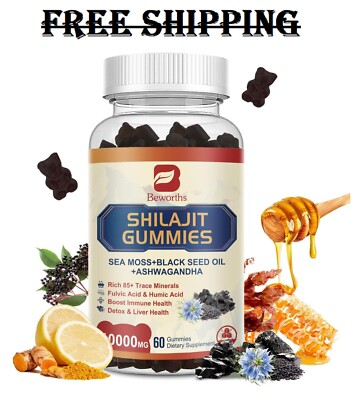 Shilajit Gummies 1000mg Sugar Free - Pure Himalayan Shilajit Supplement For Men & Women - High In Trace - Foto 10