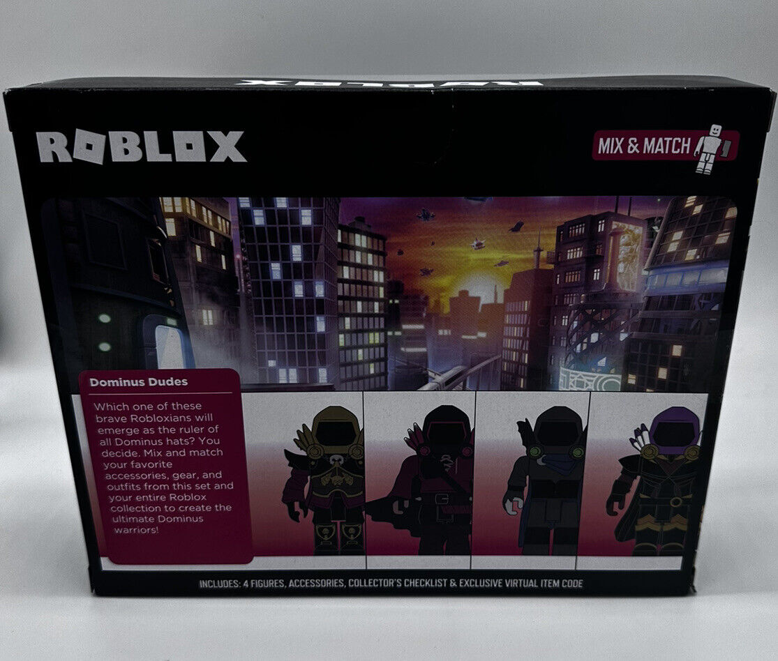 NEW Roblox Dominus Dudes Mix and Match Set of 4 Characters + Accessories +  Code