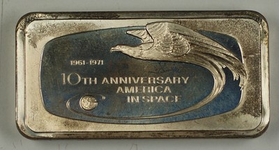 Franklin Mint 1000 Grain Sterling Silver 10th Anniversary in Space