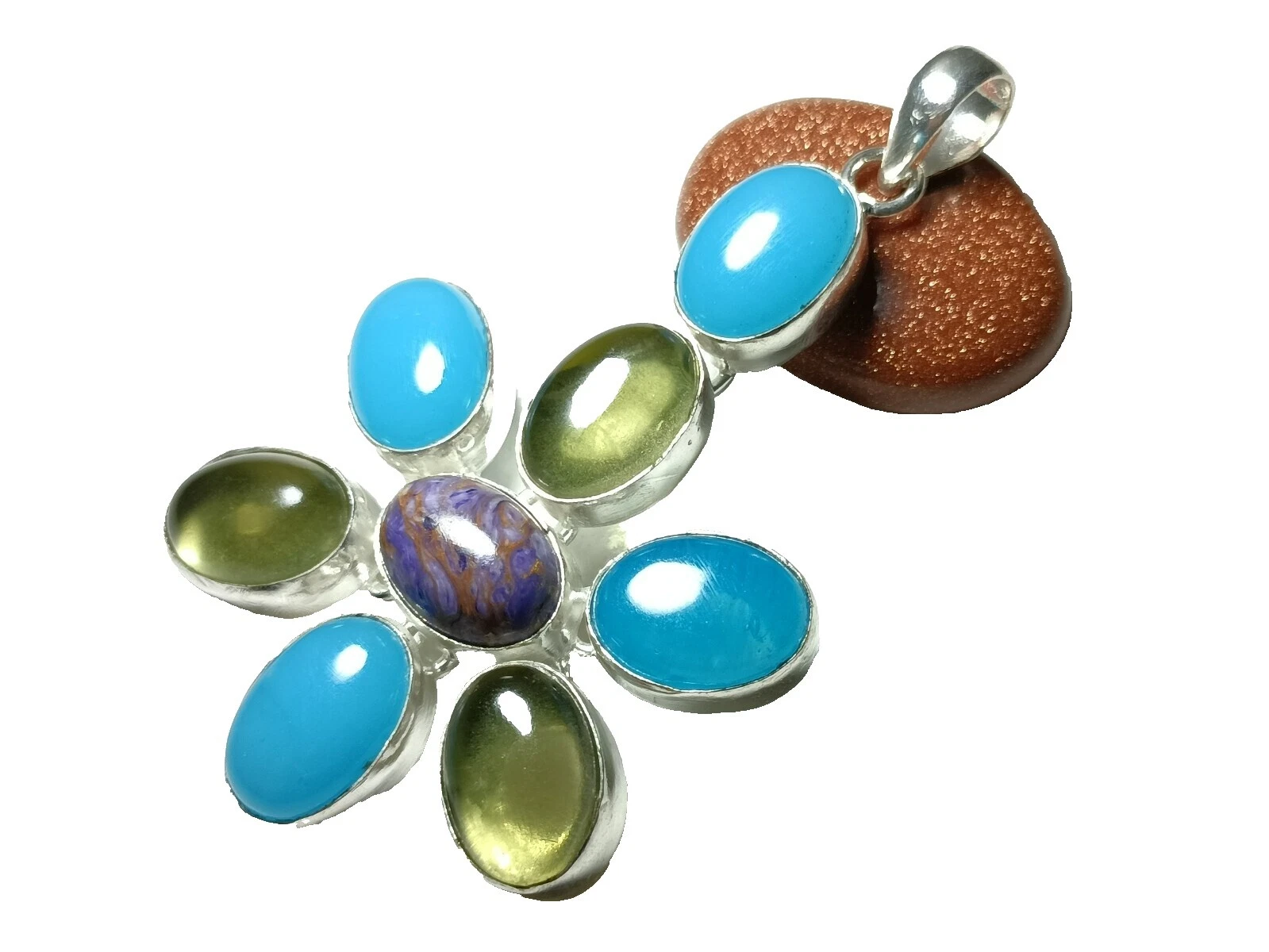 Silver Plated Jasper Stone Fashion Necklaces & Pendants