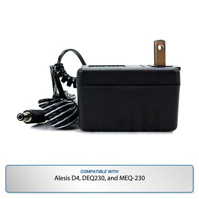 Alesis Power Adapter for D4, DEQ-230, MEQ-230 PSU Supply Cable Cord