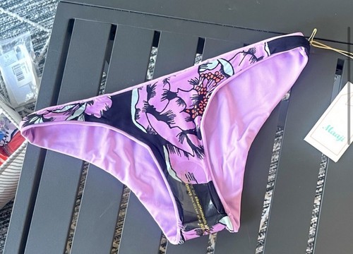 Maaji Lilac Blossom Reversible Bikini Bottoms. NWT. Size Large. - Picture 2 of 7