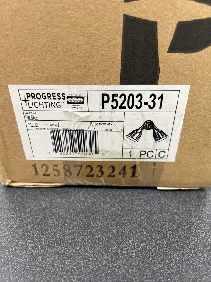 Progress Lighting 2 Light Dual Head Flood Light Metal Adjustable Shades Black - Image 2 of 4