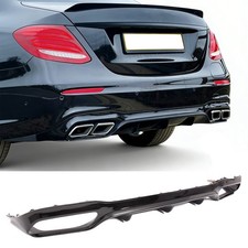 HECKDIFFUSOR ENDROHR DOPPEL AUSPUFFBLENDE FÜR MERCEDES W213 S213 CHROM SCHWARZ