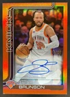 2025-26 Topps Jalen Brunson Real One Auto Orange Rainbow #15/25 Knicks
