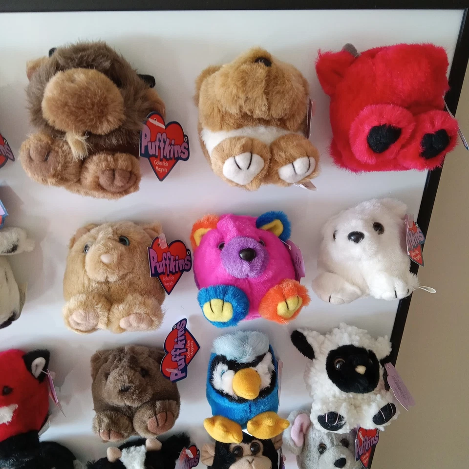 Лот из 49 коллекционных мягких магнитов для животных Puffkin (плюшевые магниты), от Swibco - Изображение 4 из 4