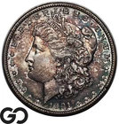 1891-S Morgan Silver Dollar Coin, Album Toner, BU++ Color