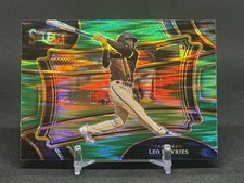 Leo De Vries 2024 Select Diamond Level Green Flash #88 San Diego Padres (SP) RC