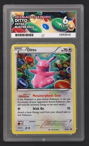 Ditto XY40 Black Star Promo 2015 Blister Pack Full Art Pokemon Holo ACE 6