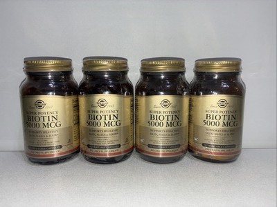Lot If 4-Solgar Biotin 5000 Mcg 50 Vegetable Capsules / Exp 01/2028/ New &Sealed