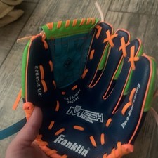 Franklin MeshTek Baseball Glove Mit 9.5  Blue Orange Green Right Hand Throw