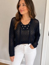 Two by Vince Camuto Navy Sweater