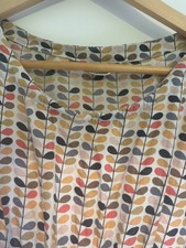 Orla Kiely  x Uniqlo Dress.Classic Stem.Tunic.Shift.Brushed Cotton.Ruching.M