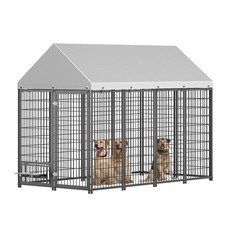 Large Dog Kennel Outdoor Pet Pens Dogs Run Enclosure Animal Hutch Metal Coop L x