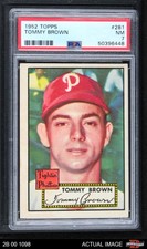 1952 Topps #281 Tommy Brown Phillies SHORT-PRINT PSA 7 - NM