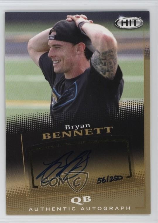 2015 Sage Hit Gold /250 Bryan Bennett #A57 Rookie Auto RC 3hd