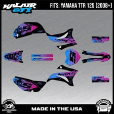 Graphics Kit for Yamaha TTR125 (2008-2023) TT-R125LE Night City - Magenta Shift