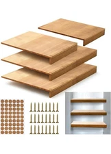 6 Sets 12 x 16 Inch Wire Shelf Cover Wood Shelf Covers for Wire Shelving Remo...