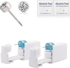 Ear Piercing Kit Titanium G23, Disposable Ear Piercing Gun Kit with F136 Medical