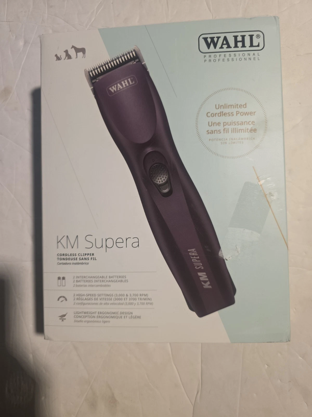 Wahl KM Supera Cordless Pet Clipper Professional Animal Grooming NEW Open Box
Opens in a new window 