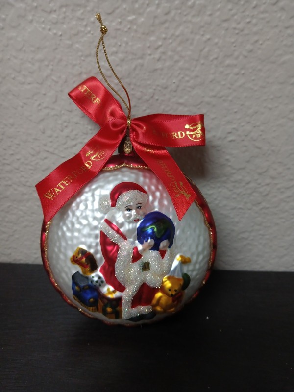 WATERFORD BLOWN HOLIDAY GLASS CHRISTMAS ORNAMENT 