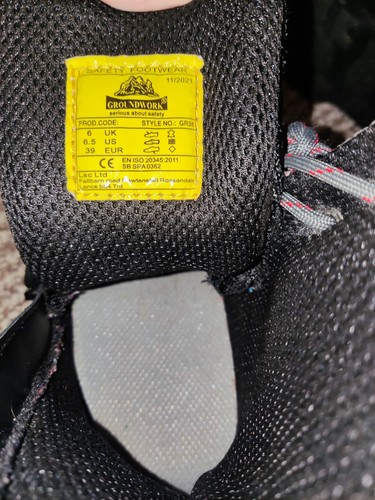 Groundwork Unisex Steel Toe Cap Boots, Black, Mens Size 6, Woman's Size 8, Good - Picture 3 of 10
