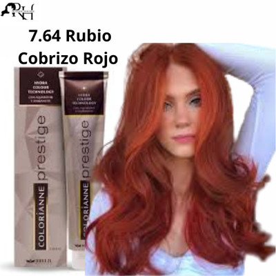 Tinte Colorianne Prestige Natural Permanent Color  7.64 Rubio Cobrizo Rojo